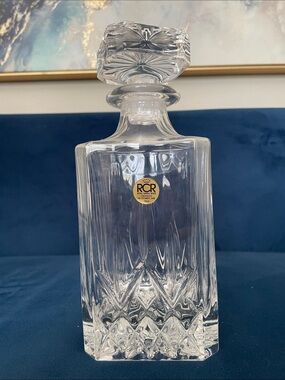 Italian Crystal Decanter. RCR—Royal Crystal Rock.